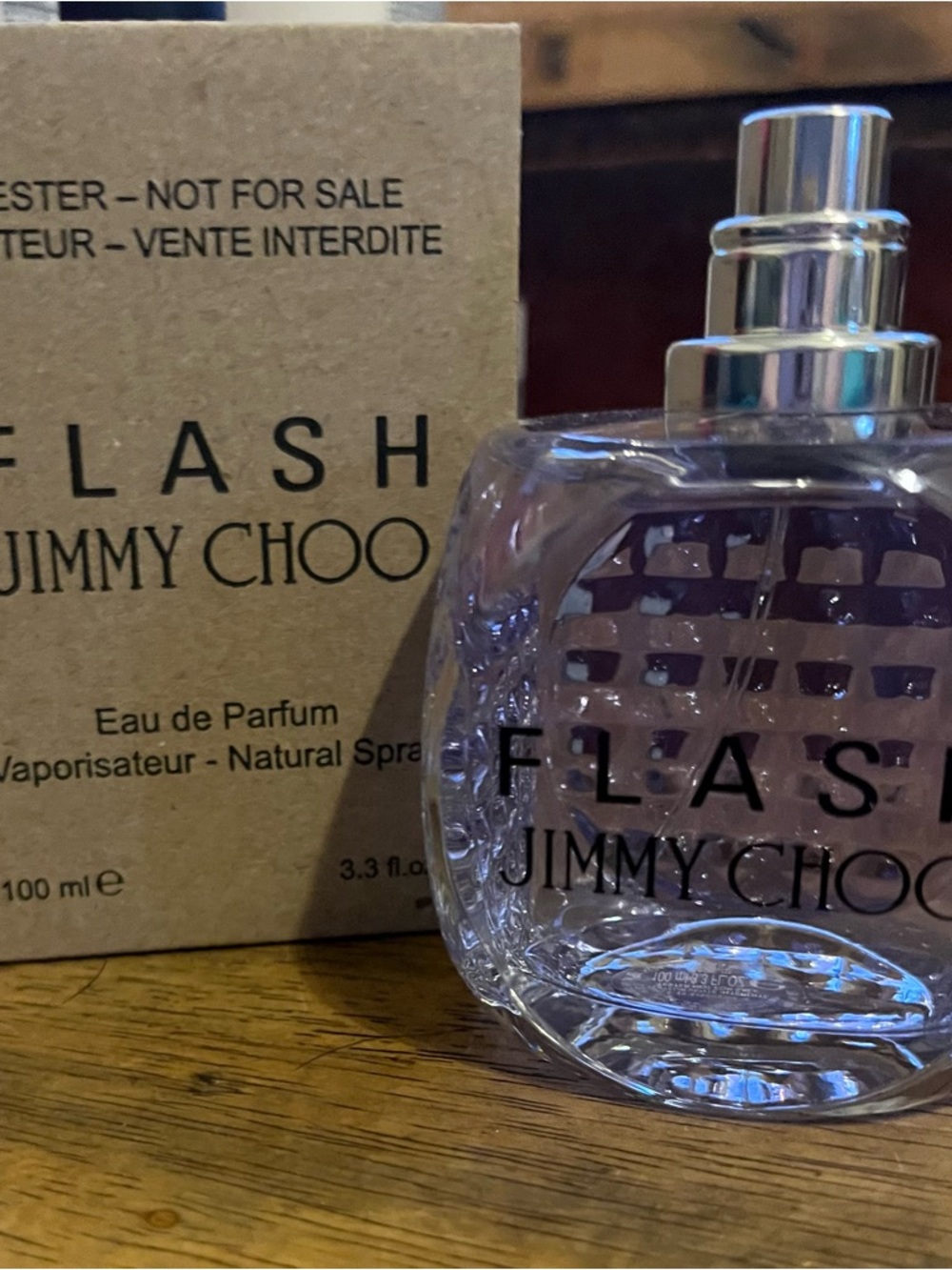Jimmy Choo Clear Glass Flash Eau de Parfum Bottle
